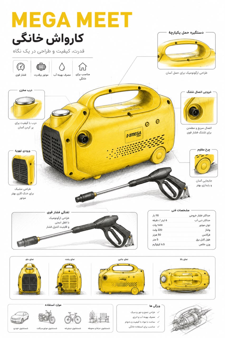 کارواش مگامیت مدلMC7